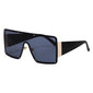 New Style Big Square Frame Piece Trend Rivet Sunglasses