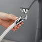 Universal anti-splash external joint rotating faucet